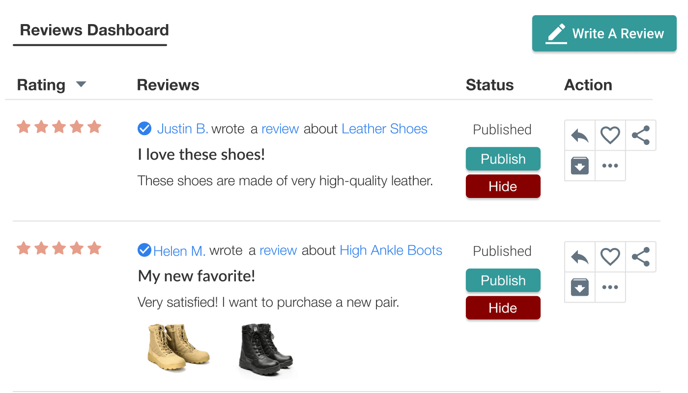 Judge.me Features - Curate reviews